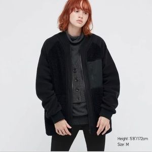 Uniqlo White mountaineering oversized hybrid fleece jacket